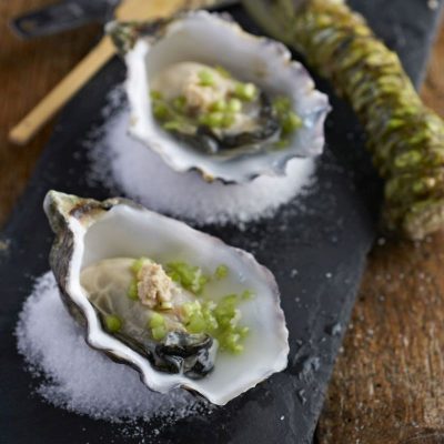 Crab House Cafe - Our Portland Oysters garnished with Dorset wasabi.